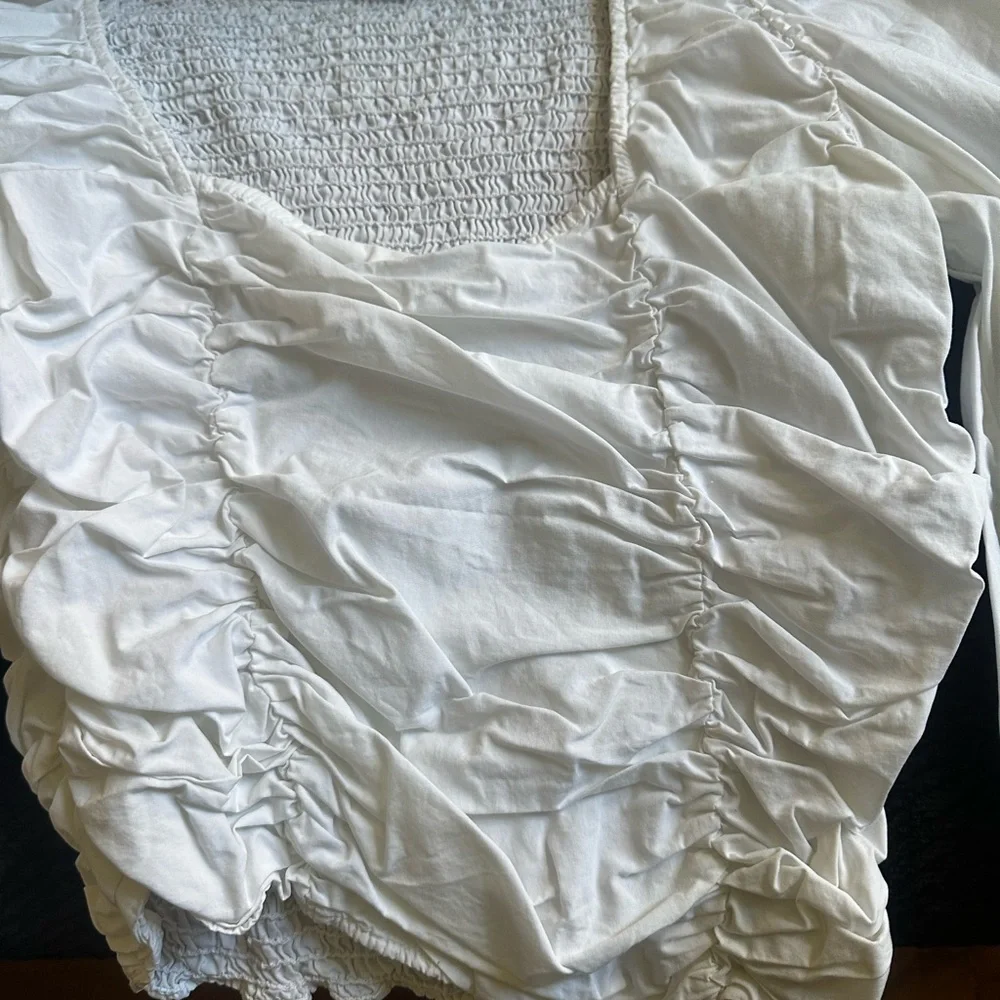 Zara Square-Neck Puff Sleeve Top